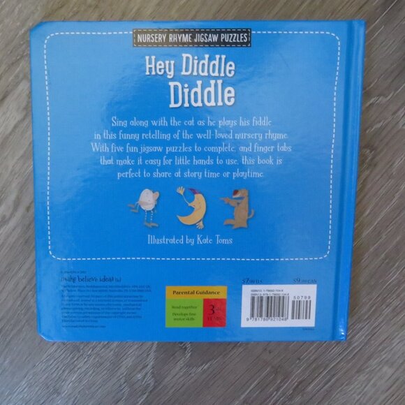 Hey Diddle Diddle Nursery Rhyme Jigsaw Book 3+ Years EUC (K498) - Picture 3 of 7